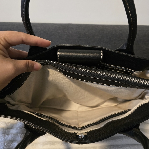 Vintage Michael Kors Black Plebbed Leather Tote - Picture 8 of 12